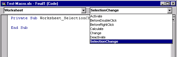 SelectionChange